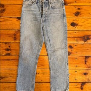 Agolde Riley High Rise crop Light Blue High Rise Jeans